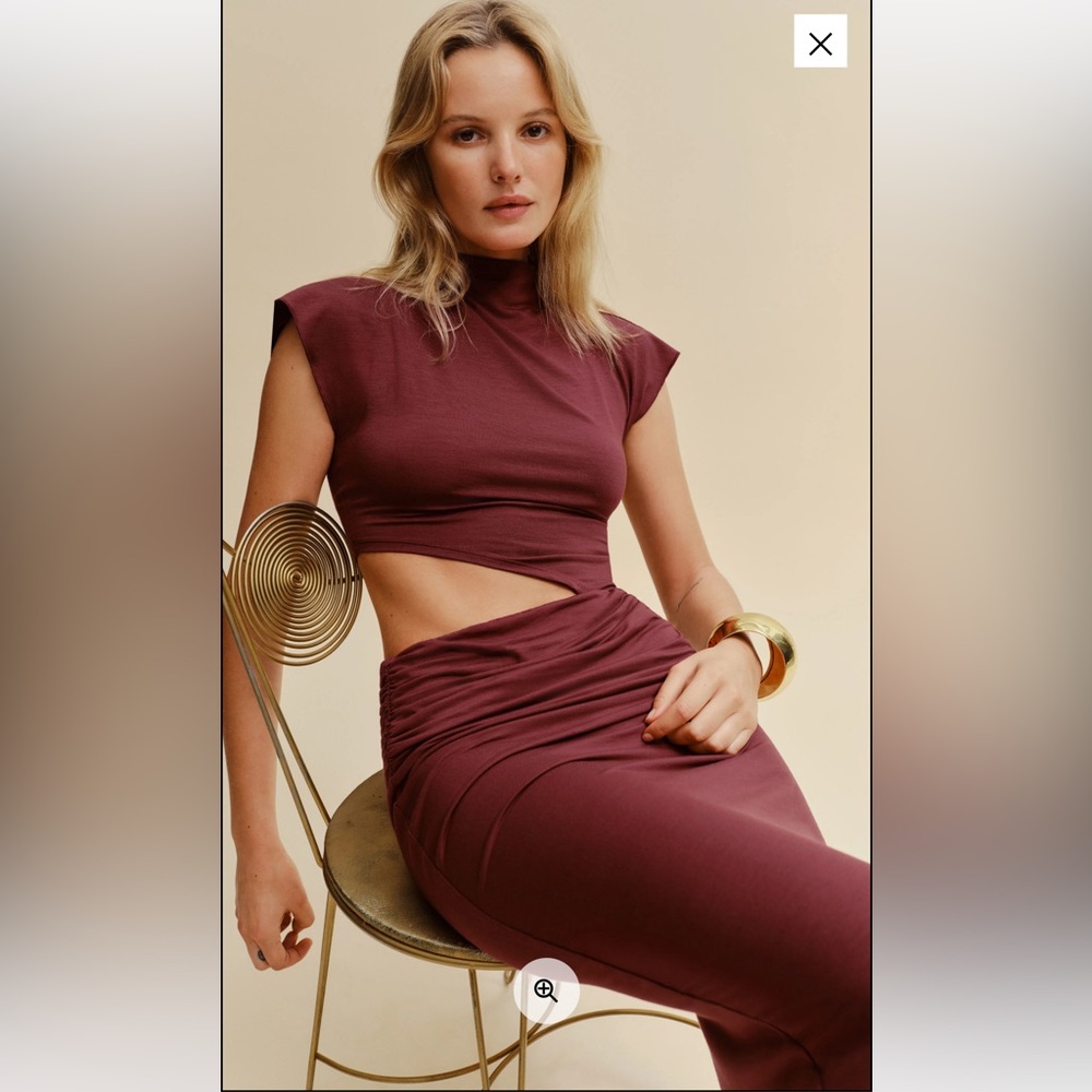 Reformation, Kiana Knit Dress, NWT, Size Medium in Chianti